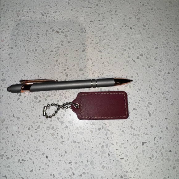 Coach Large Dark Cherry Red Bag Hang Tag Keychain - Picture 2 of 5